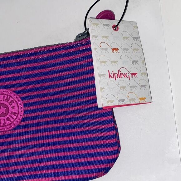Kipling Women's Purple Orchid Striped AC7597 Creativity Pouch NWT - Picture 3 of 6